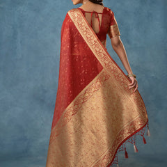 Fiona Silk Maroon Saree