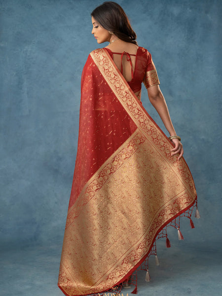 Fiona Silk Maroon Saree