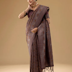 Zoya Silk Brown Saree