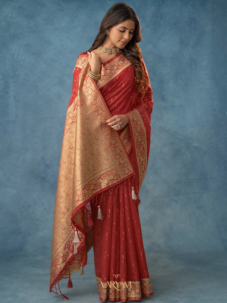Fiona Silk Maroon Saree