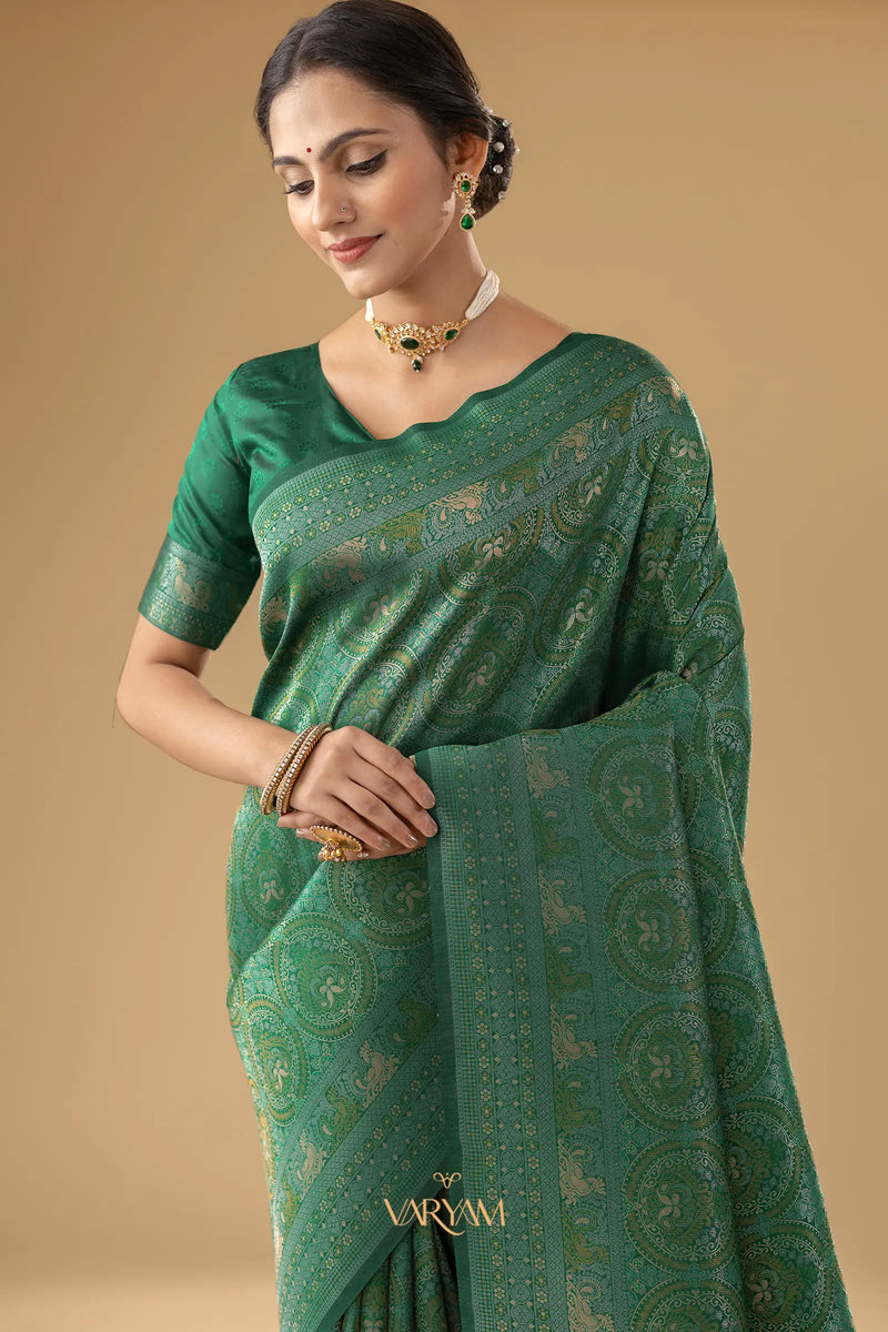 Zoya Silk Green Saree