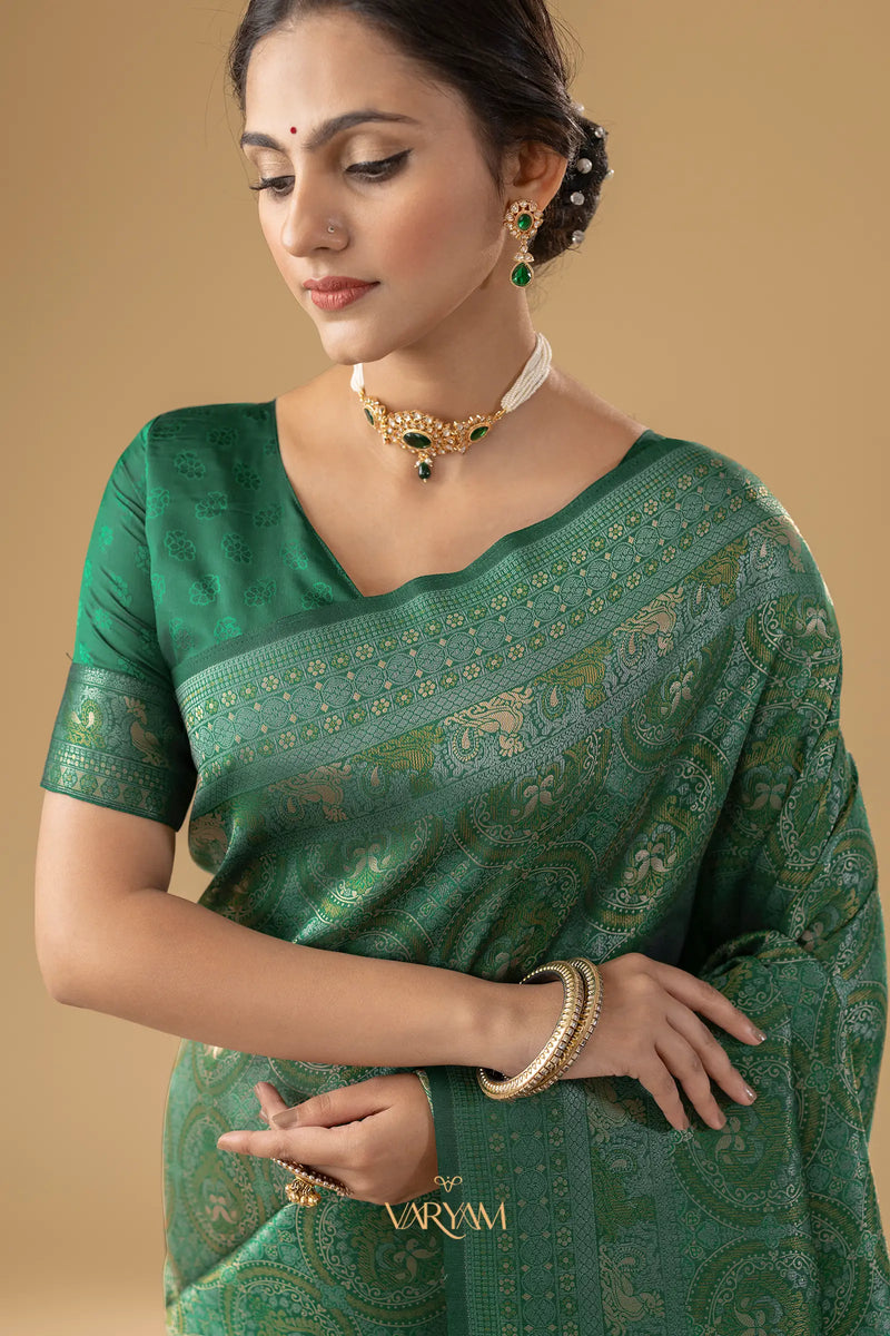 Zoya Silk Green Saree