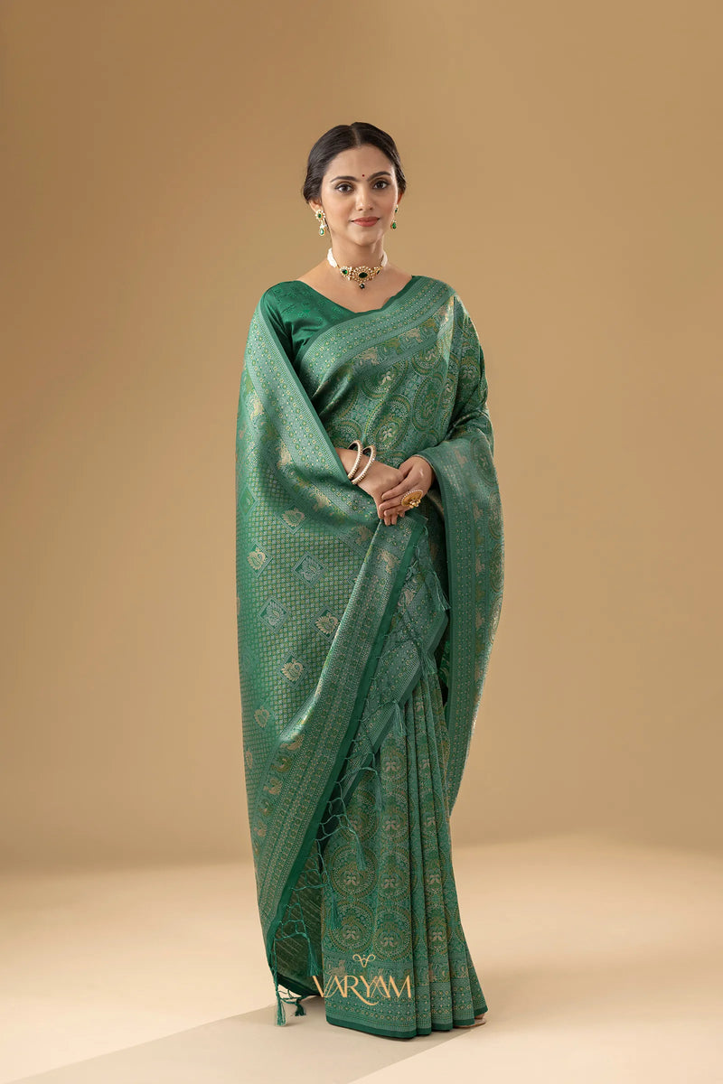 Zoya Silk Green Saree