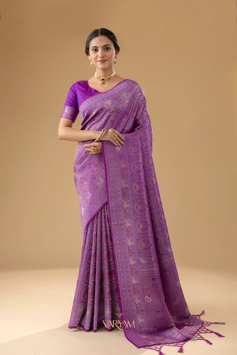 Zoya Silk Magenta Purple Saree