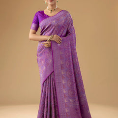 Zoya Silk Magenta Purple Saree