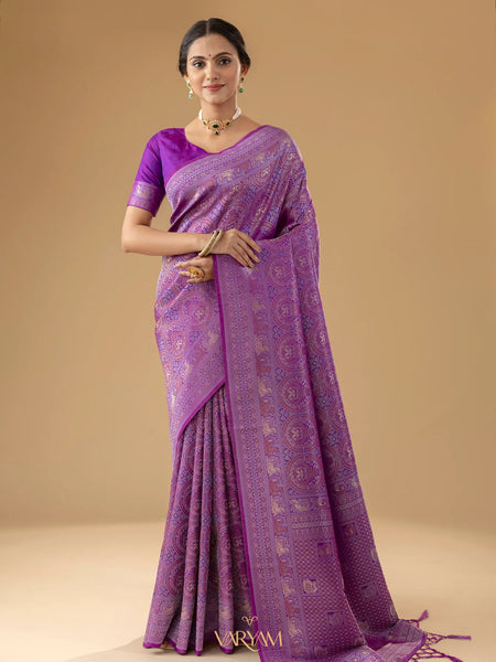 Zoya Silk Magenta Purple Saree