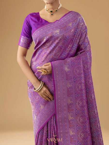 Zoya Silk Magenta Purple Saree