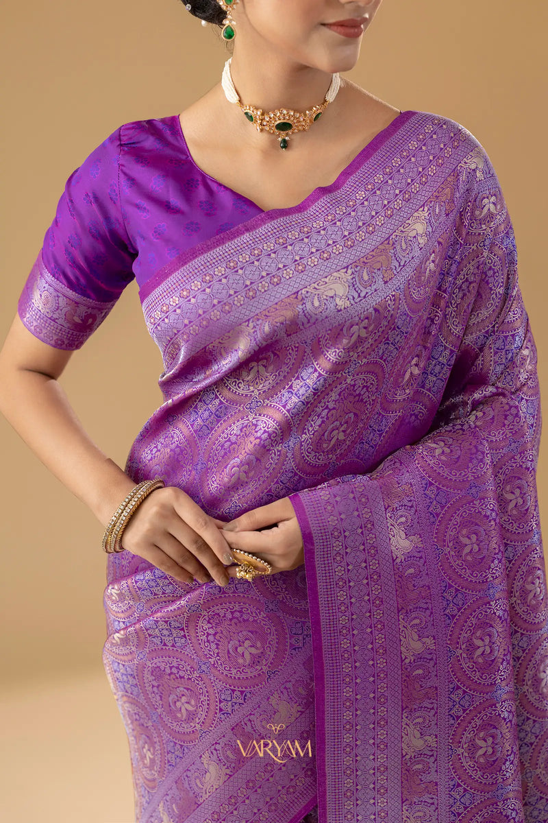 Zoya Silk Magenta Purple Saree