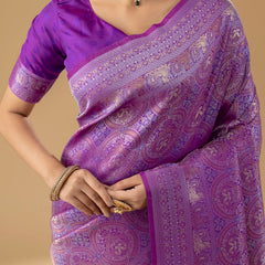 Zoya Silk Magenta Purple Saree
