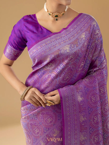 Zoya Silk Magenta Purple Saree