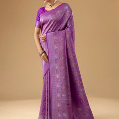 Zoya Silk Magenta Purple Saree