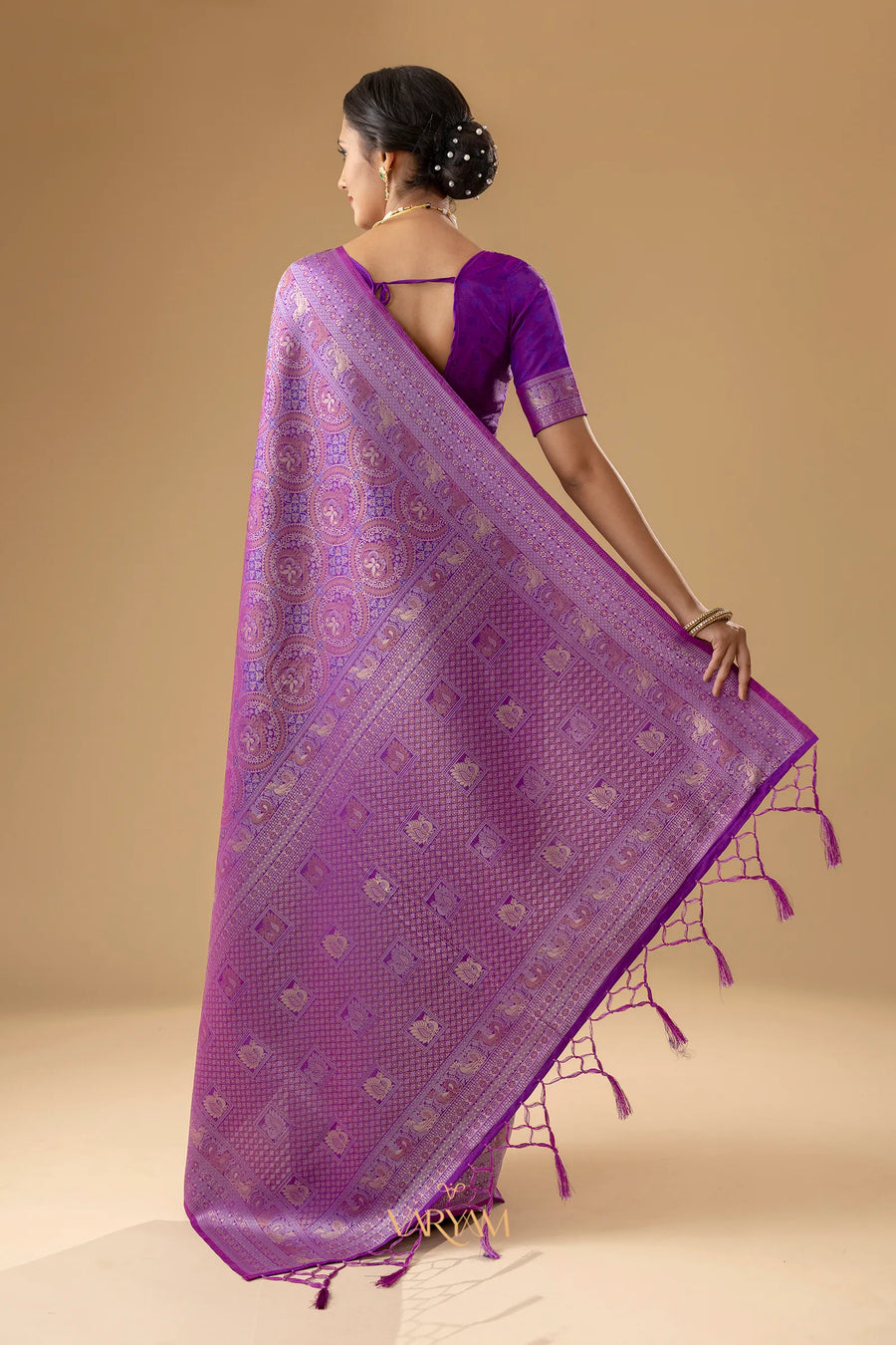 Zoya Silk Magenta Purple Saree