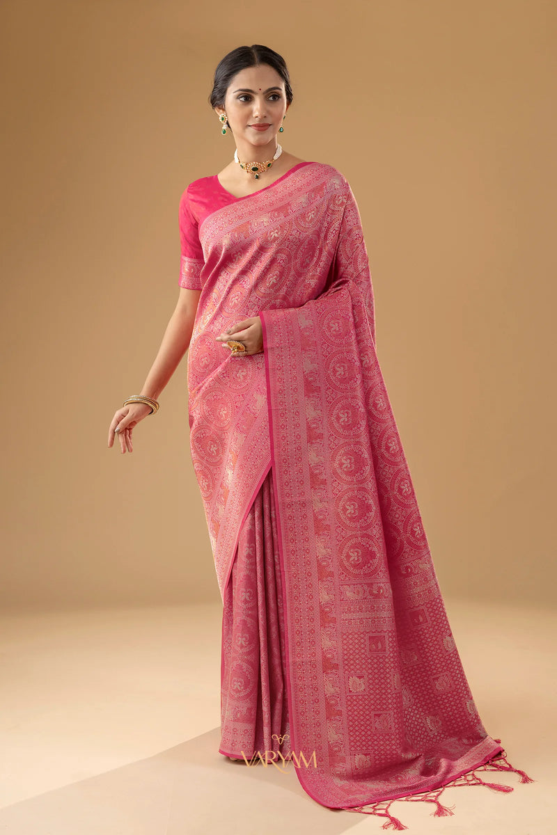 Zoya Silk Pink Saree