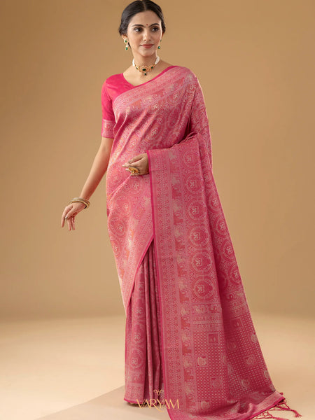 Zoya Silk Pink Saree