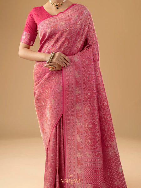 Zoya Silk Pink Saree