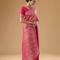 Zoya Silk Pink Saree