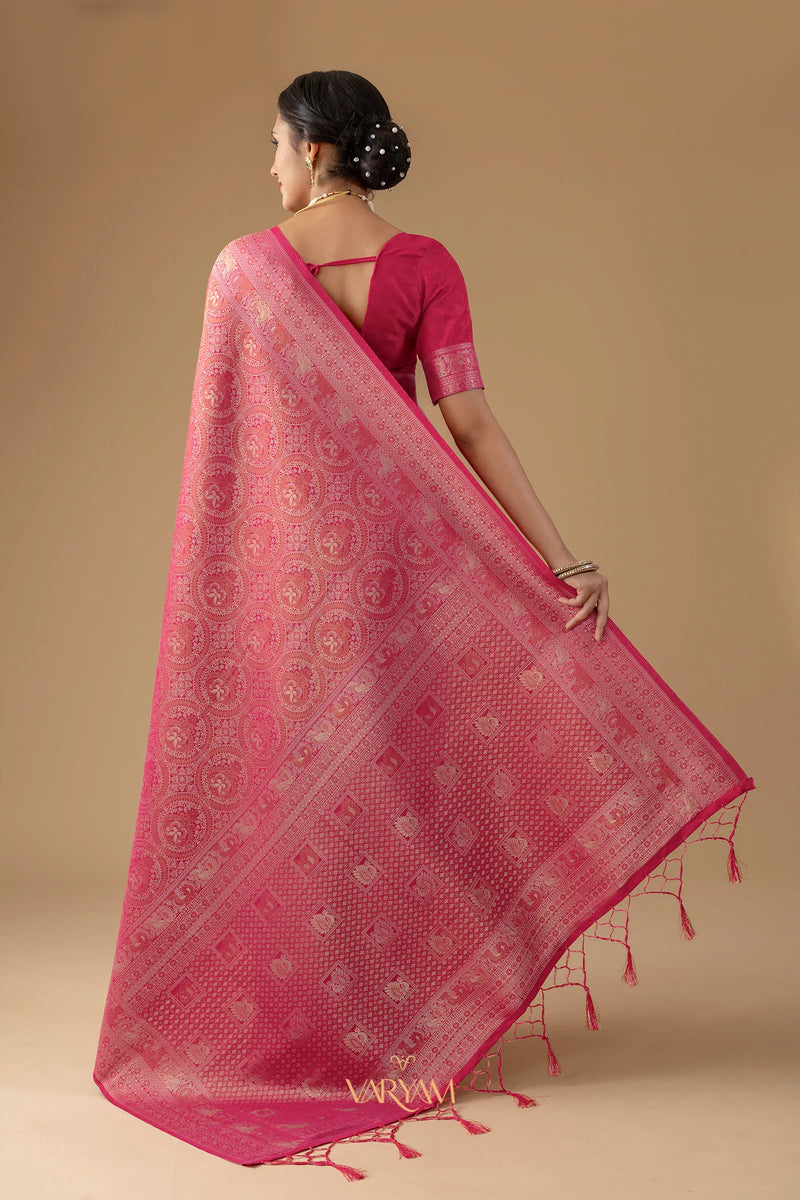 Zoya Silk Pink Saree