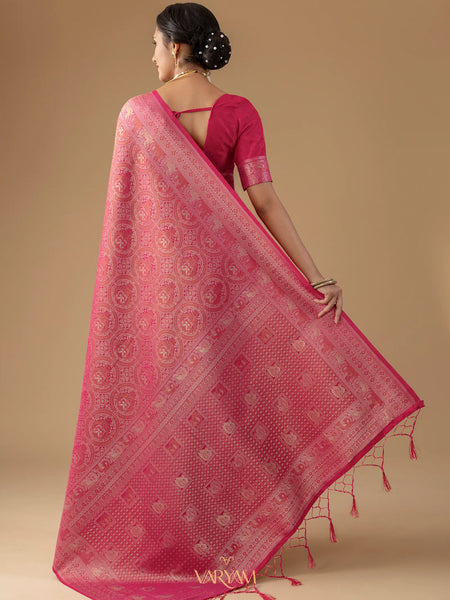 Zoya Silk Pink Saree