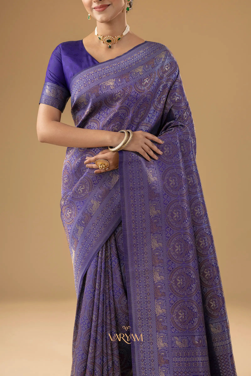Zoya Silk Violet Saree