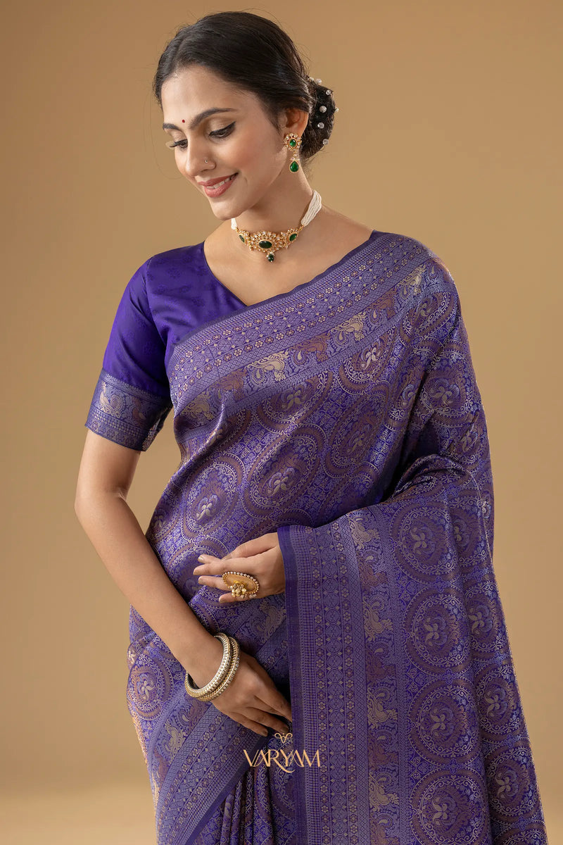 Zoya Silk Violet Saree