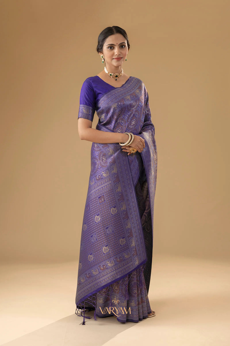 Zoya Silk Violet Saree