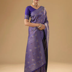 Zoya Silk Violet Saree