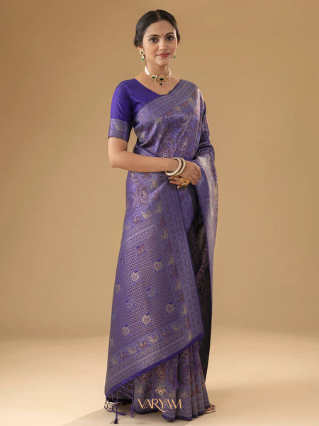Zoya Silk Violet Saree