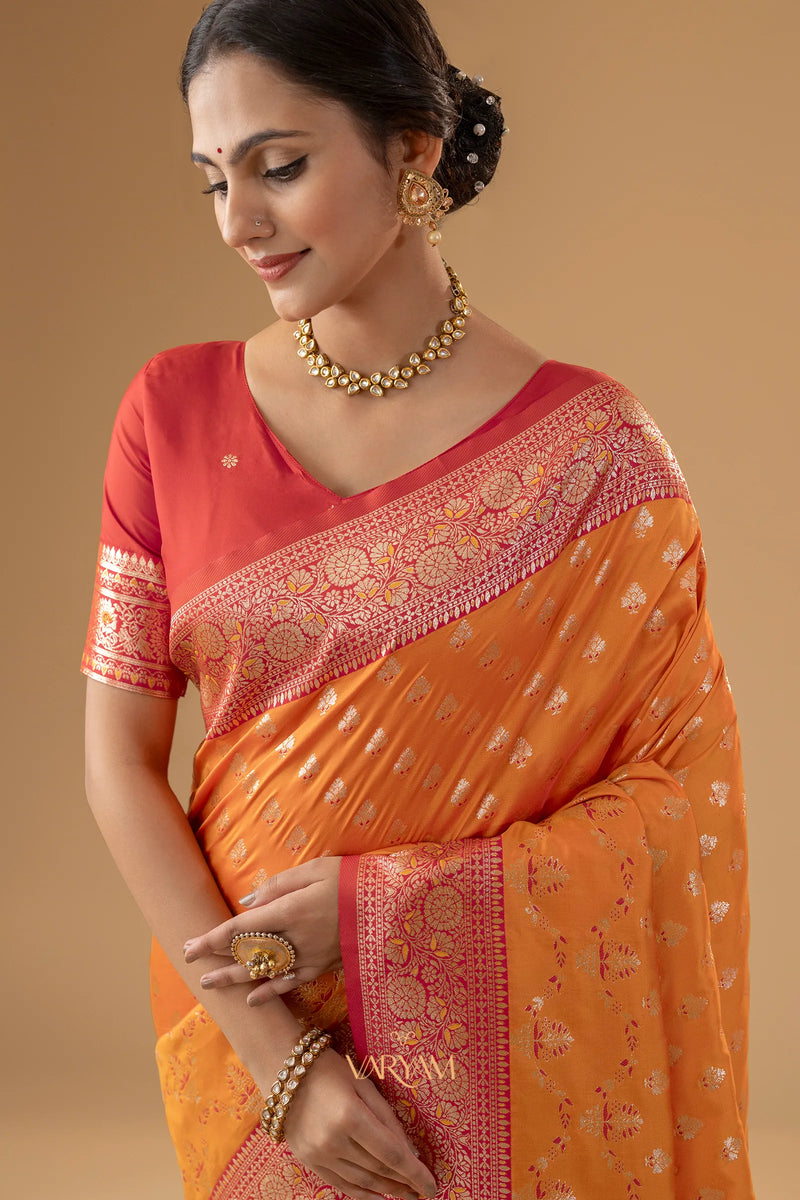 Kaaya Silk Yellow Saree