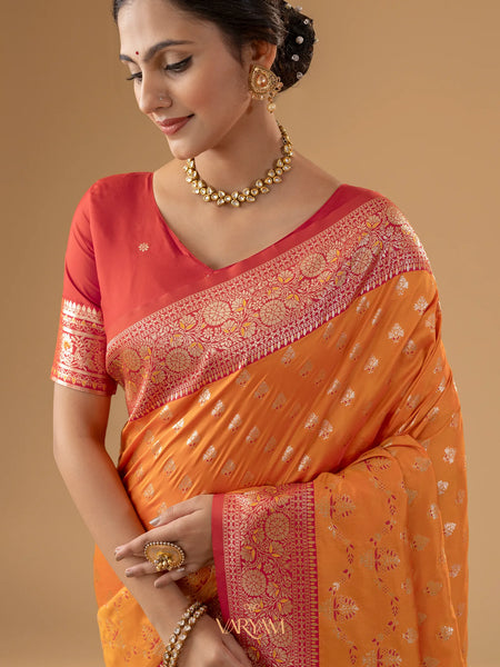 Kaaya Silk Yellow Saree