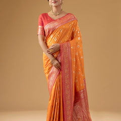 Korra Silk Yellow Saree