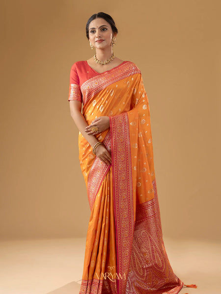 Korra Silk Yellow Saree