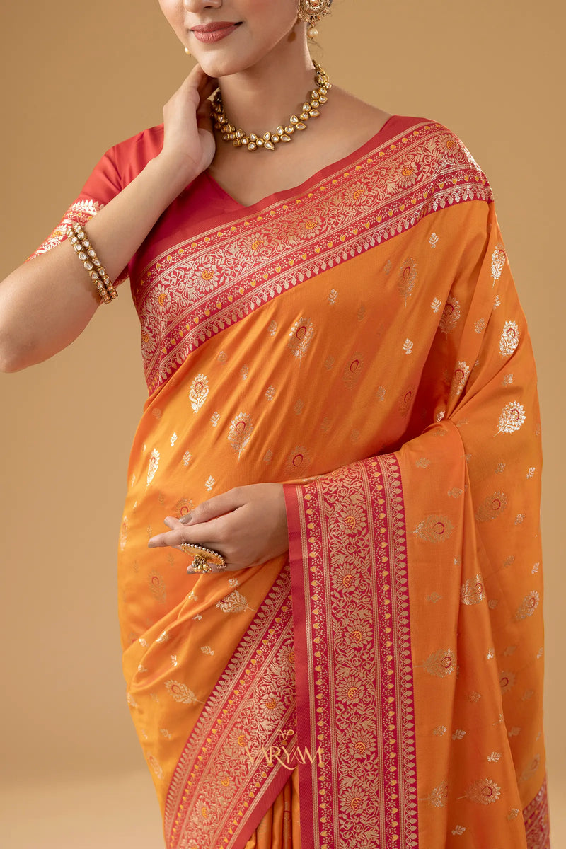 Korra Silk Yellow Saree