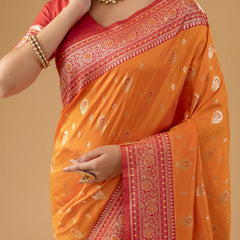 Korra Silk Yellow Saree