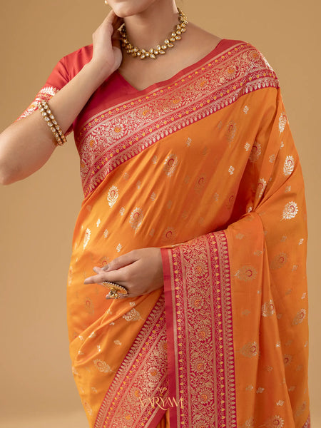 Korra Silk Yellow Saree