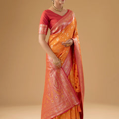 Korra Silk Yellow Saree