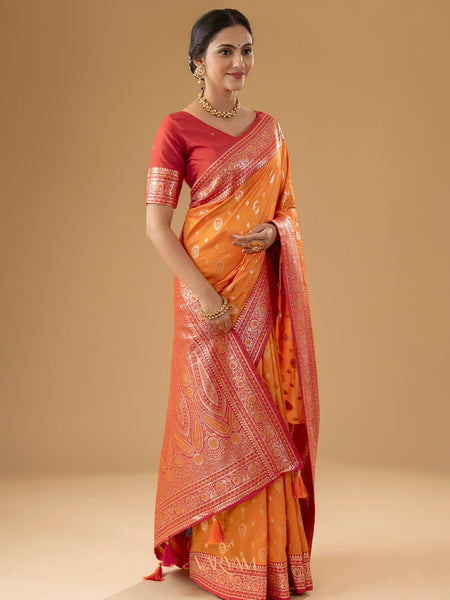 Korra Silk Yellow Saree