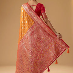 Korra Silk Yellow Saree
