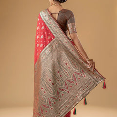 Korra Silk Red Saree