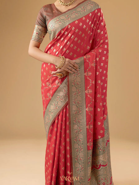 Kaaya Silk Red Saree