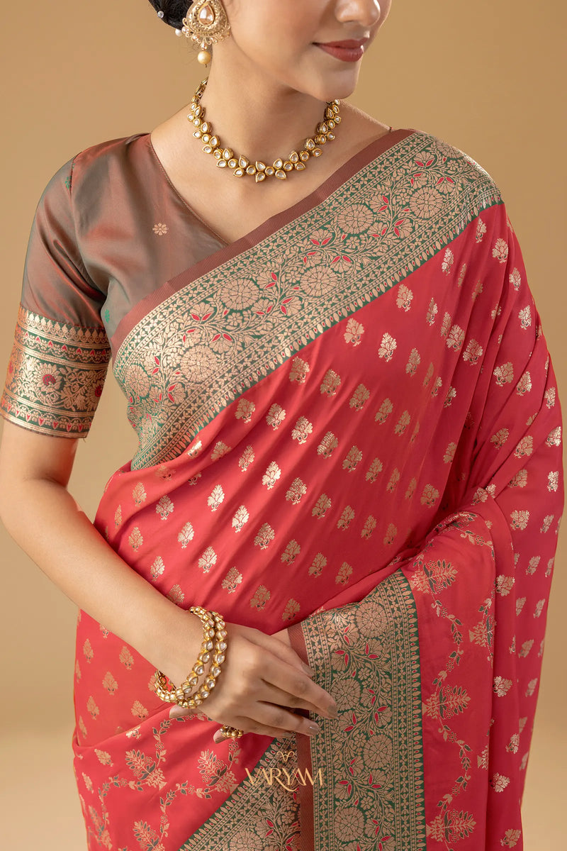 Kaaya Silk Red Saree