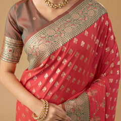Kaaya Silk Red Saree