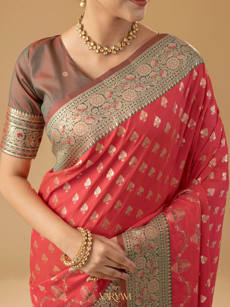 Kaaya Silk Red Saree