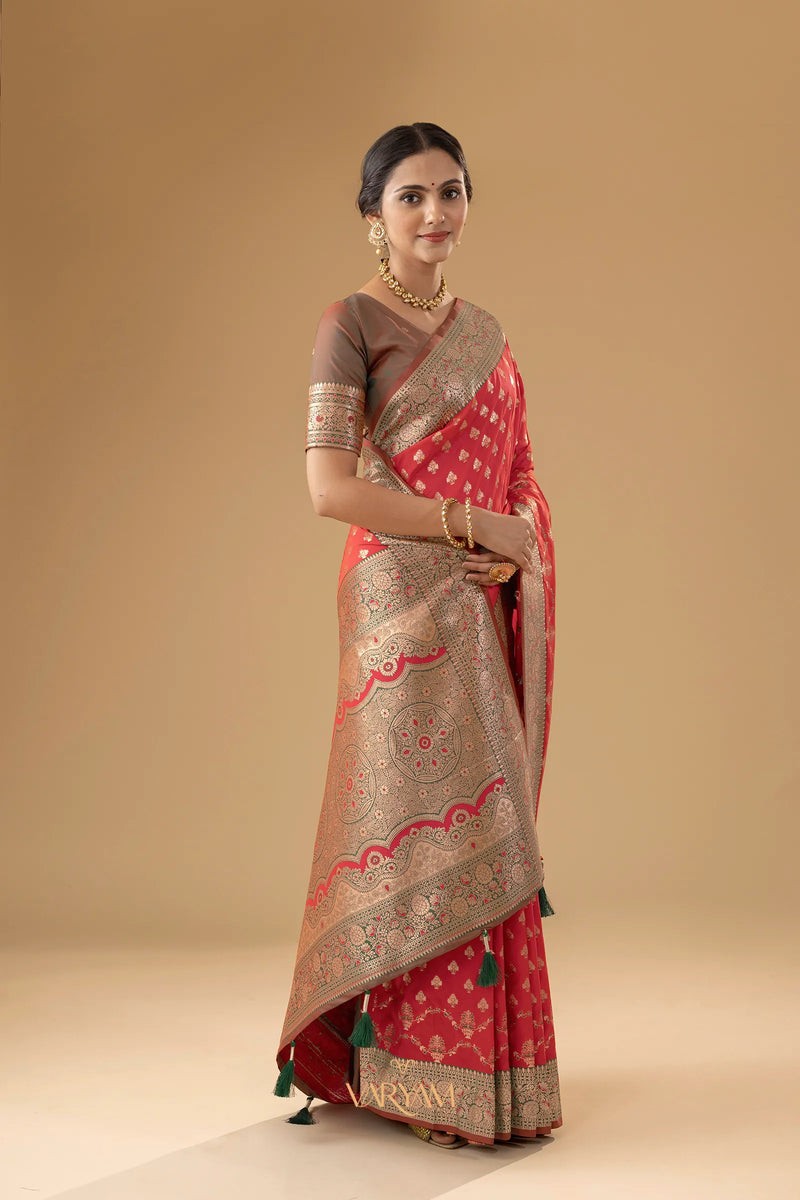 Kaaya Silk Red Saree