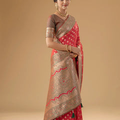 Kaaya Silk Red Saree