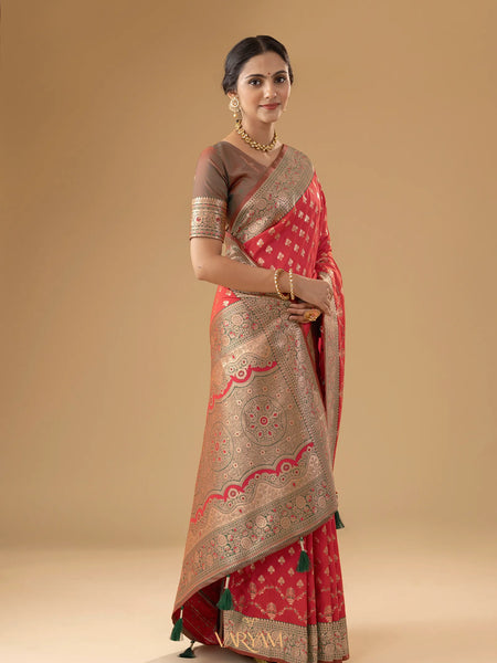 Kaaya Silk Red Saree