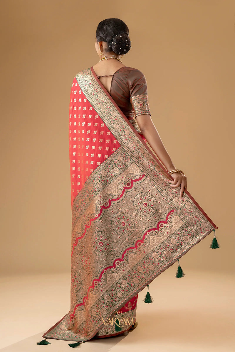 Kaaya Silk Red Saree