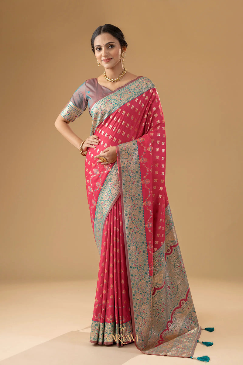 Kaaya Silk Pink Saree