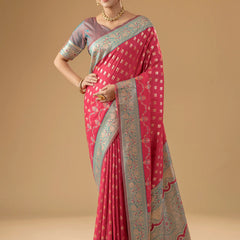 Kaaya Silk Pink Saree