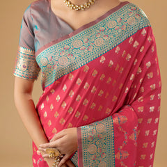Kaaya Silk Pink Saree