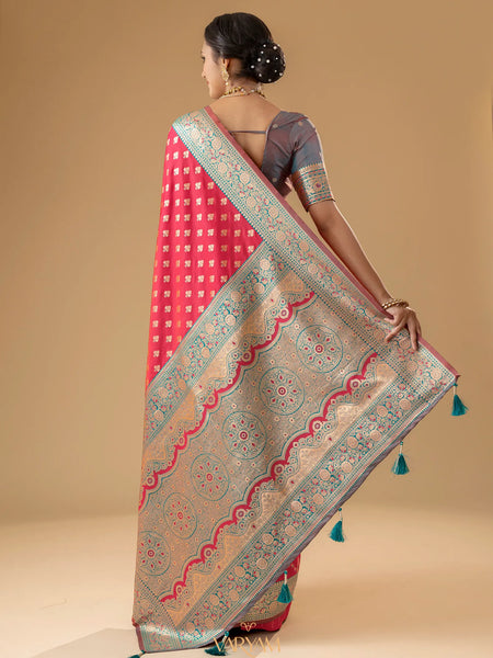 Kaaya Silk Pink Saree